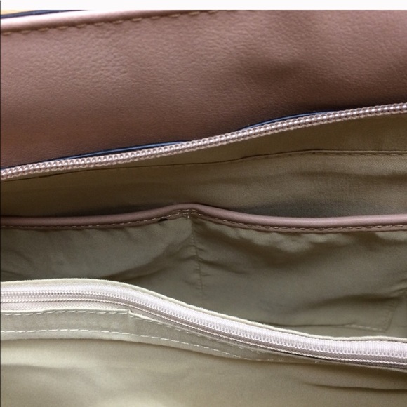 Last 1!! NEW! gray two tone zipper satchel + strap - Picture 2 of 4